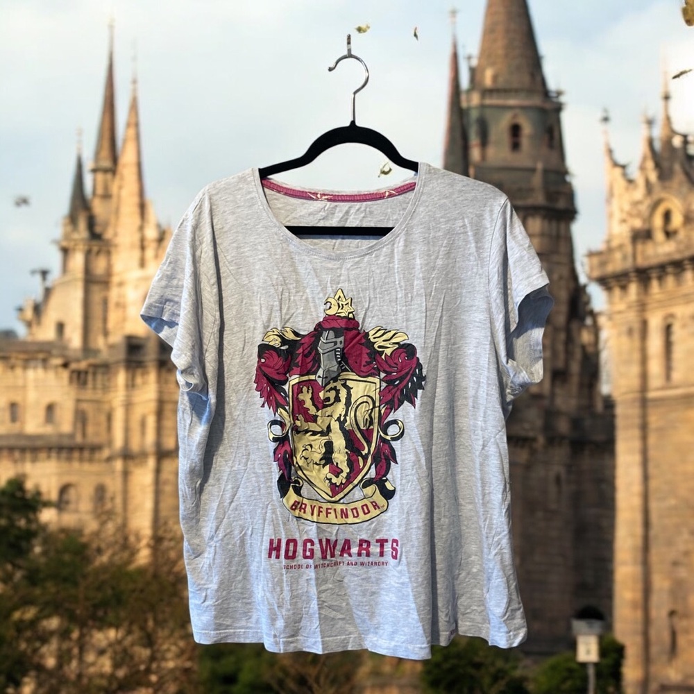 Grey Hogwarts Gryffindor T-Shirt